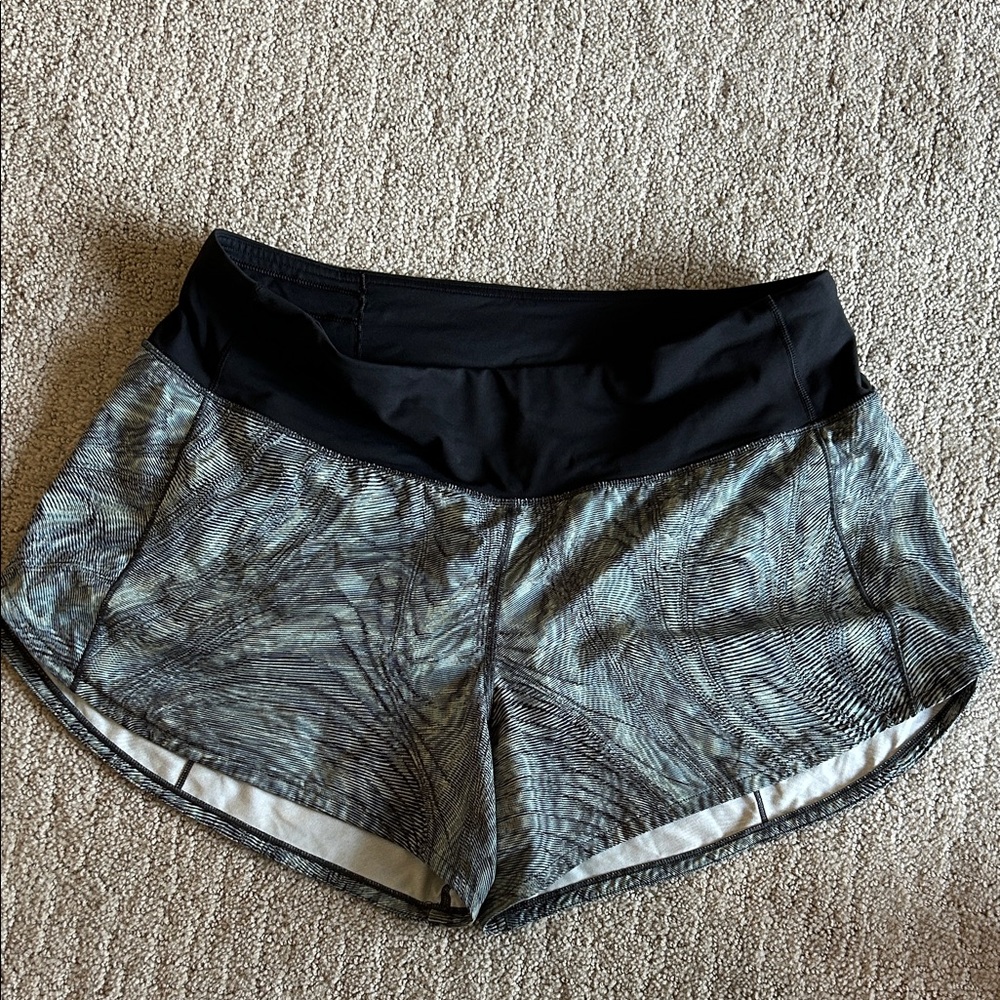 lululemon athletica Black and Gray Athletic Shorts